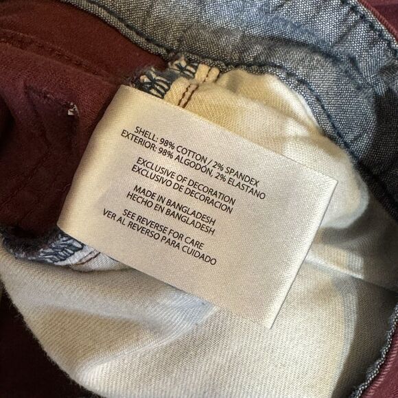 Gap Men's Straight Leg Flex Pants Burgundy (Size: 32 x 32) - Picture 7 of 7